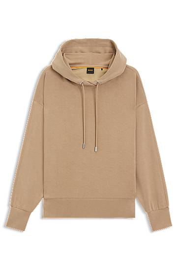 Sweatshirt BOSS Oversized-fit Hoodie with Handwritten Logo Beige | 50551451