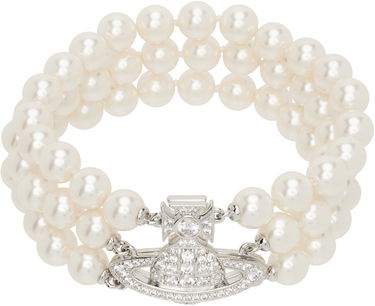 Armbånd Vivienne Westwood Vivienne Westwood Graziella Three Row Pearl Bracelet Hvid | 6103008J-02P132, 0