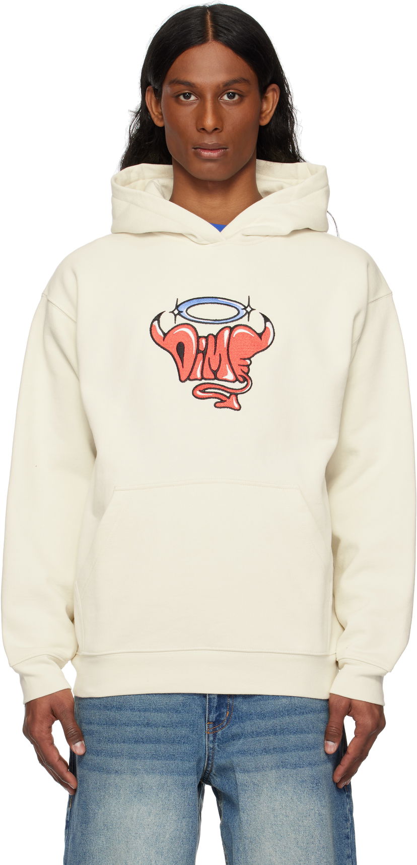 Sweatshirt Dime Dime Purgatory Hoodie Hvid | DIME2SP2540NAT
