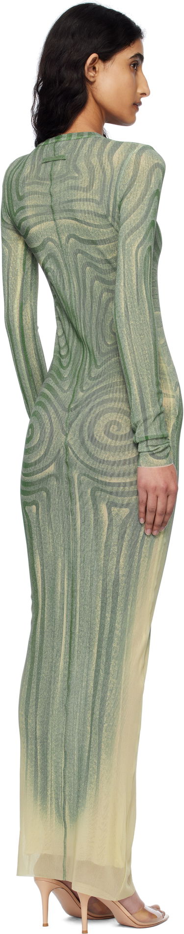 Kjole Jean Paul Gaultier Jean Paul Gaultier 'The Long Spirale' Maxi Dress Grøn | 25/34-F-RO390-T587-0351, 2