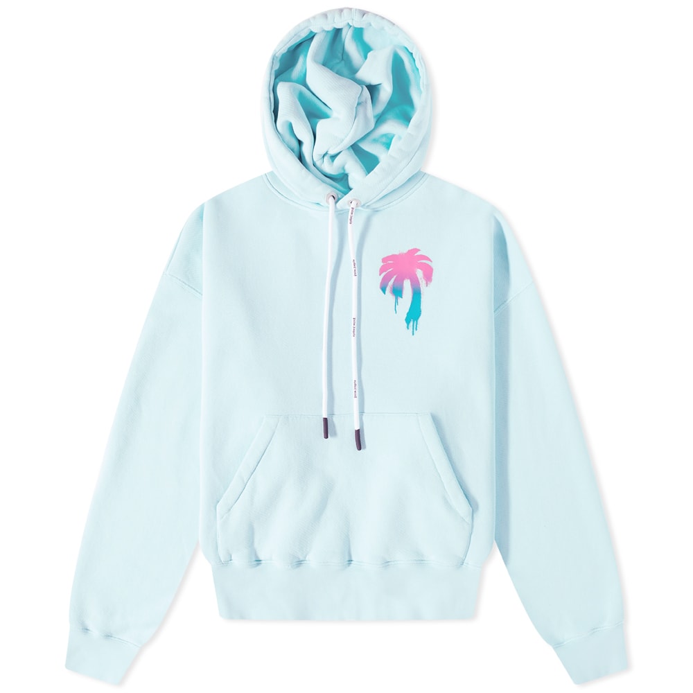 Sweatshirt Palm Angels I Love PA Popover Hoody Turkis | PMBB058S23FLE0014084, 0