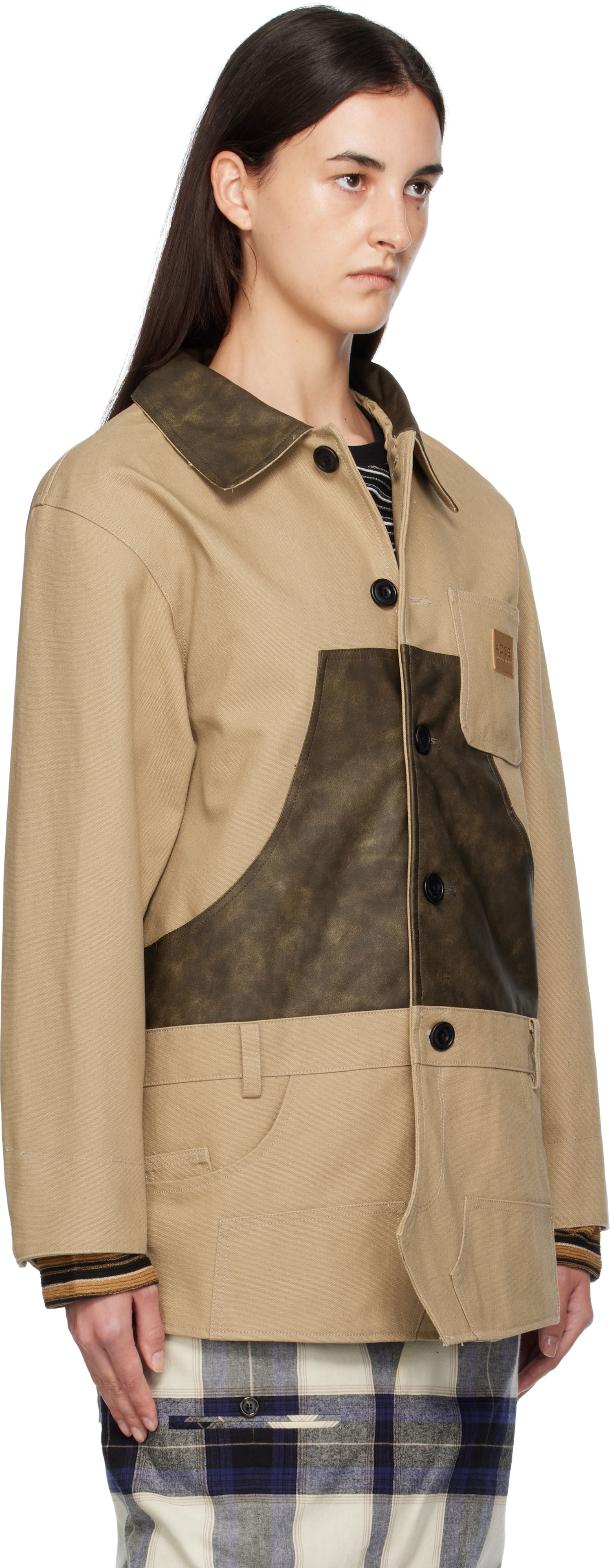Frakker Andersson Bell Andersson Bell Carpenter Shorts Inserted Coat Beige | awa720w, 1
