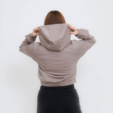 Sweatshirt GUESS Guess Roberta Full Zip Cropped Hoodie Brun | V5RQ20KC3D2-A120, 1