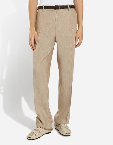 Bukser Dolce & Gabbana Classic Linen Pants Beige | GP0D6TFU4L0S8230, 3