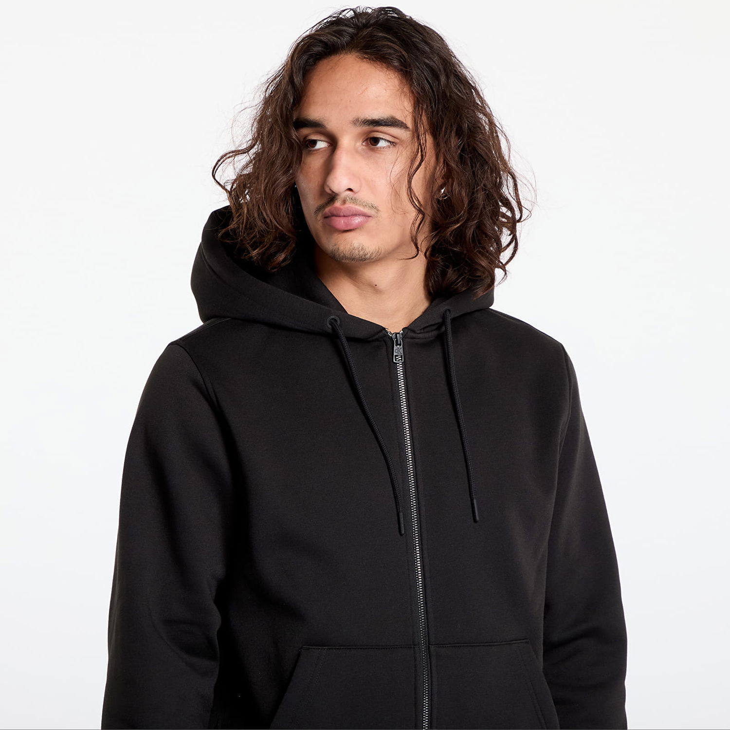 Sweatshirt CALVIN KLEIN Logo Tape Zip Through Black Sort | J30J326138 BEH, 1