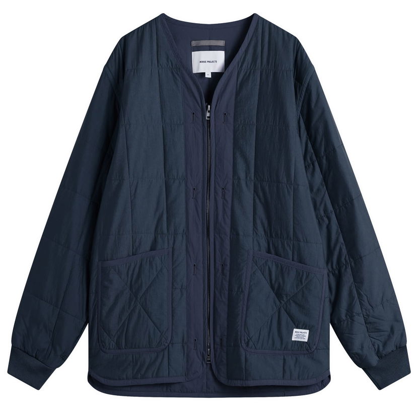 Puffer jakke NORSE PROJECTS Military Liner Jacket, Size Large Mørkeblå | N50-0272-7004
