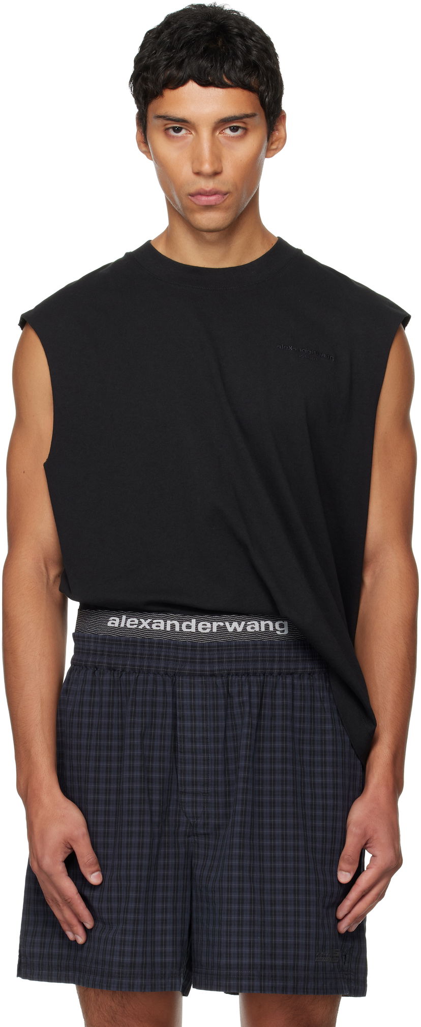 Tanktop Alexander Wang Alexander Wang Muscle Tank Top Sort | 6CC3251105