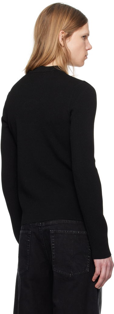 Sweater Diesel Diesel K-Zachary-Round Ribbed Fitted Sweater Sort | A16877-0DLAX-9XXA, 2