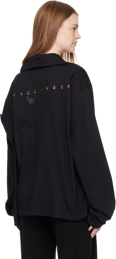 Polo skjorte Ottolinger Ottolinger Long Sleeve Polo Sort | 115-102915-02, 2