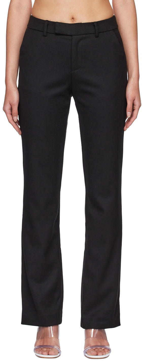 Bukser GUIZIO Guizio Polyester Straight-Leg Trousers Sort | DGH20P885
