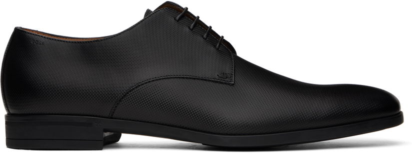 Tøj BOSS BOSS Structured Leather Derbys Sort | 50499843
