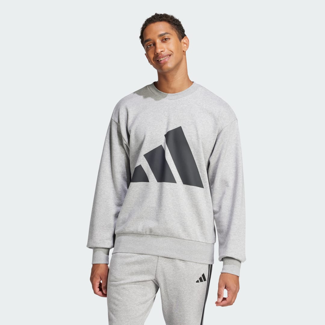 Sweatshirt adidas Performance Essentials Big Logo French Terry Sweatshirt Grå | JE8952, 0