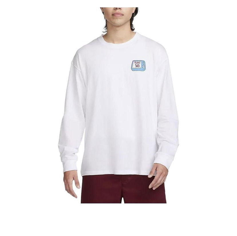 T-shirt Nike SB SB Max90 Graphic Long Sleeve T-Shirt Hvid | FQ3714-100