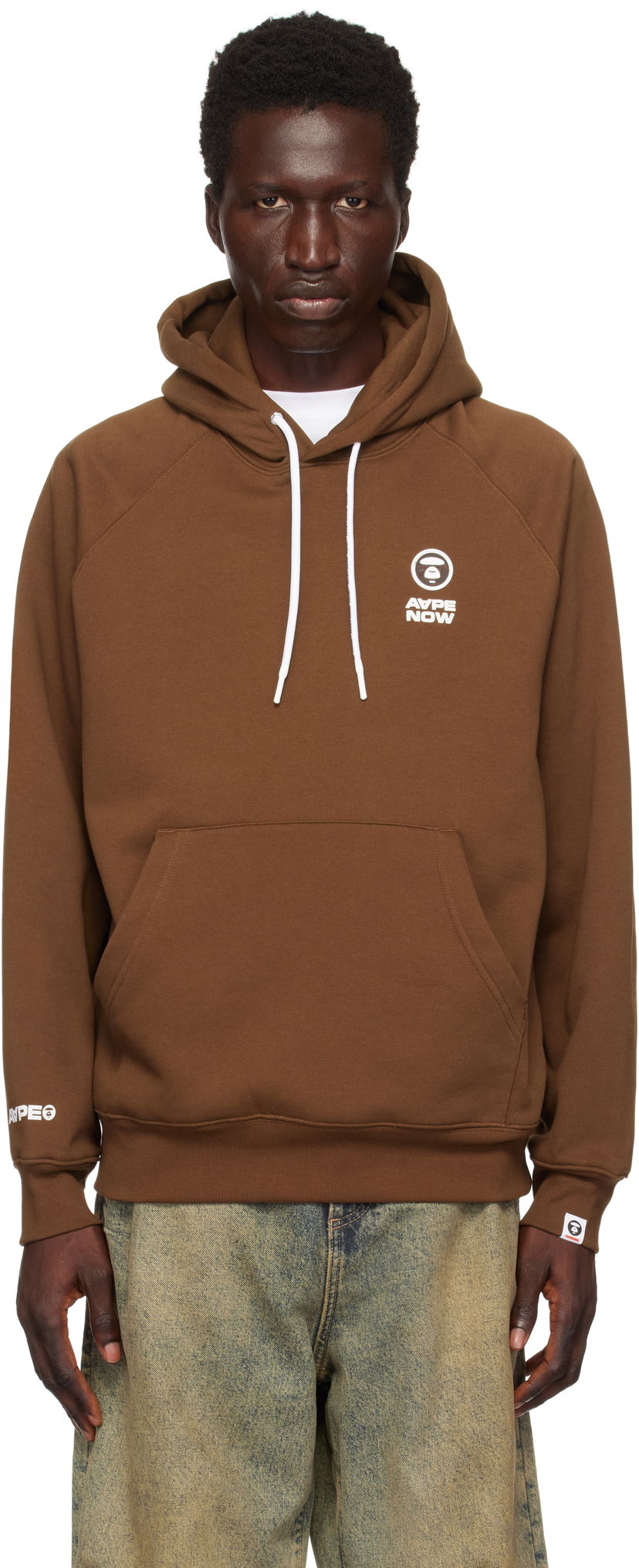 Sweatshirt AAPE by A Bathing Ape AAPE by A Bathing Ape 'AAPE Now' Hoodie Brun | AAPSWMB324XXNBWX