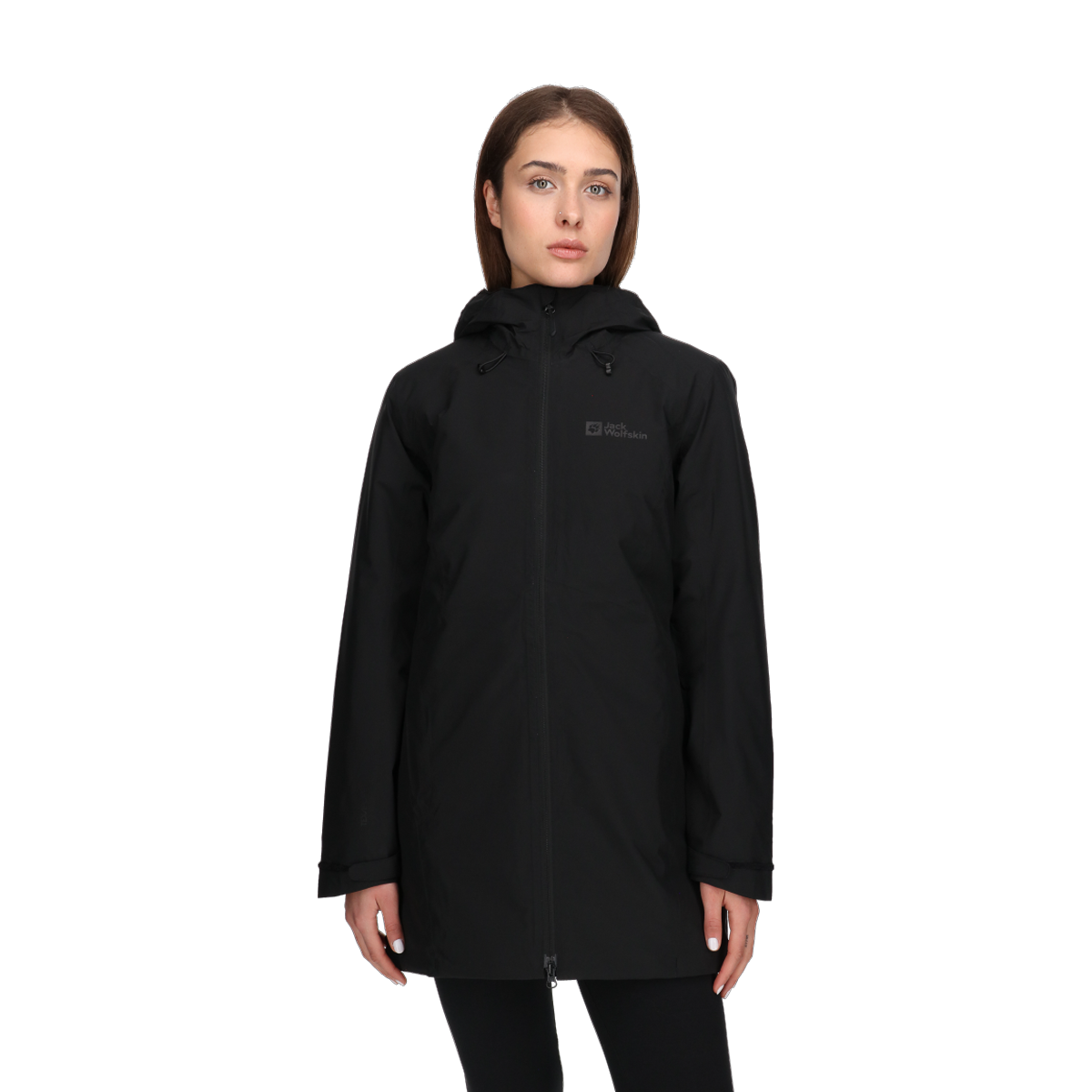 Parka Jack Wolfskin HEIDELSTEIN Hooded Longline Parka Sort | 1115681-6000, 0