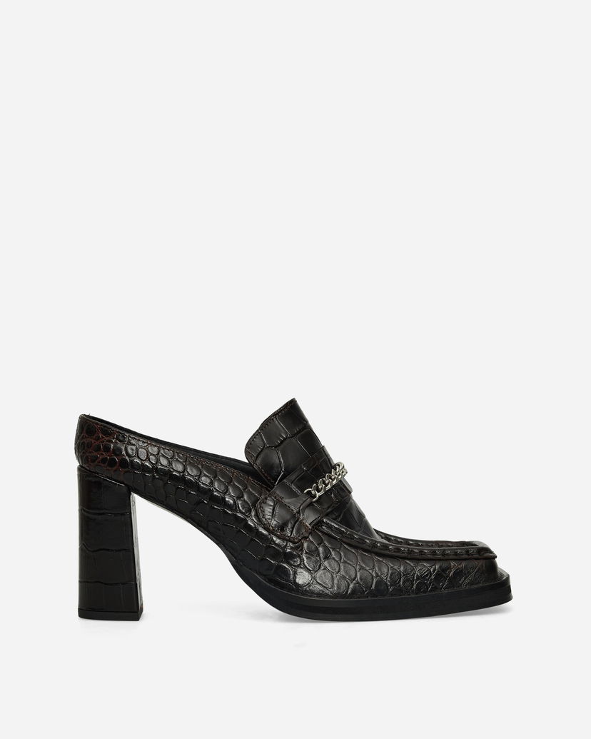 Tilbehør Martine Rose Square Toe Chain Loafer Mules Sort | 1065LE01710