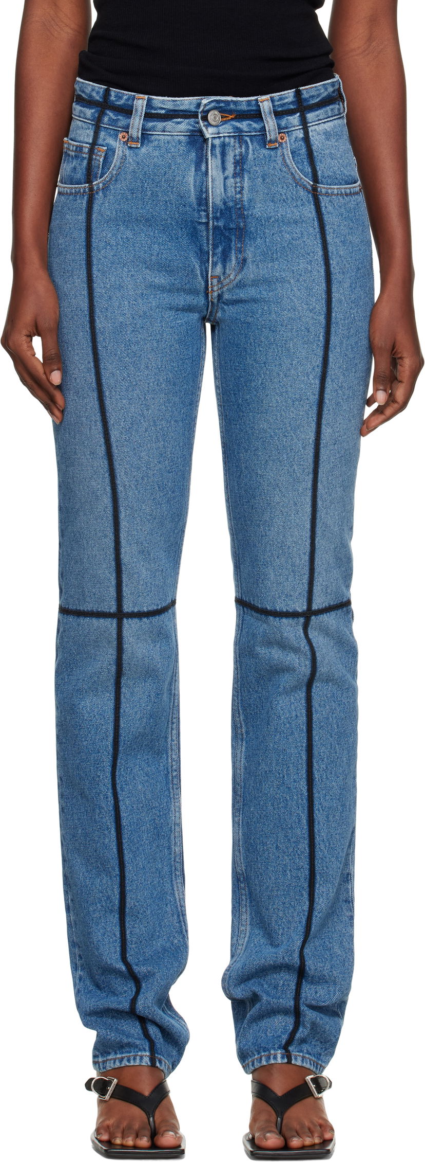 Jeans Maison Margiela MM6 Maison Margiela 5 Pockets Jeans Blå | S52LA0261 M30018