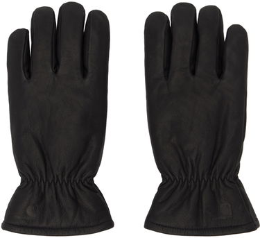 Handsker Carhartt WIP Leather Gloves With Elastic Wrist Sort | I030900, 0