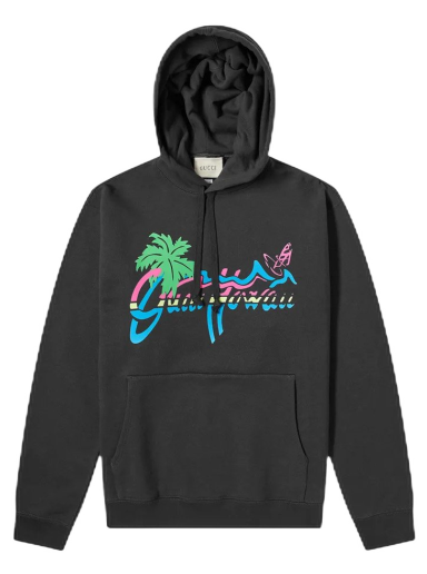 Sweatshirt Gucci Hawaii Hoodie Sort | 626989 XJCSP 1142