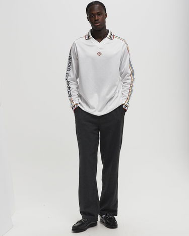 Polo skjorte Casablanca Casablanca Long Sleeve Football Shirt Hvid | MPS25-JTP-301-01, 1