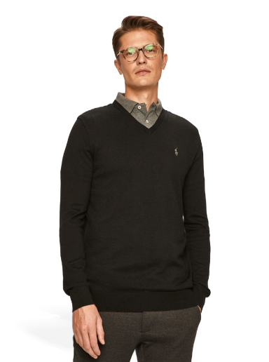 Sweater Polo by Ralph Lauren Sweater Sort | 710670789003