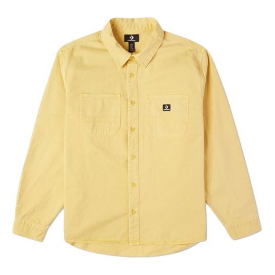 Skjorte Converse Converse Woven Button-Up Shirt Gul | 10022012-A03