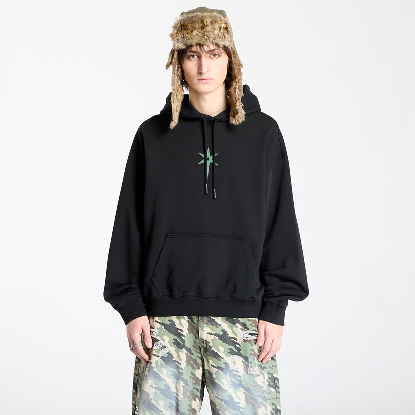 Sweatshirt Marcelo Burlon Marcelo Burlon County Goth Boxy Hoodie Sort | CMBB10CS25FLE0021052