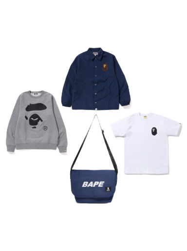 Skuldertaske BAPE Happy New Year Classic Bag Mørkeblå | 1J20-182-002