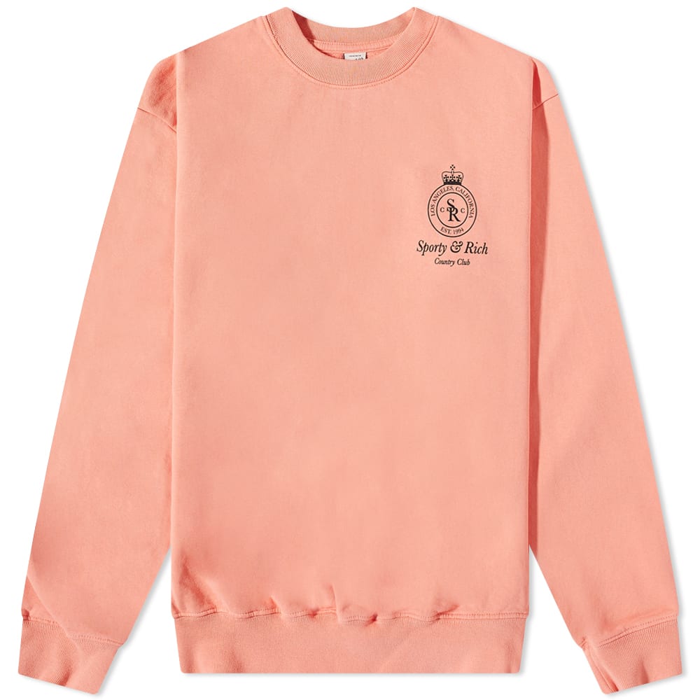 Sweater Sporty & Rich Crown Crew Sweat Grapefruit/Black Lyserød | CR473GF, 0