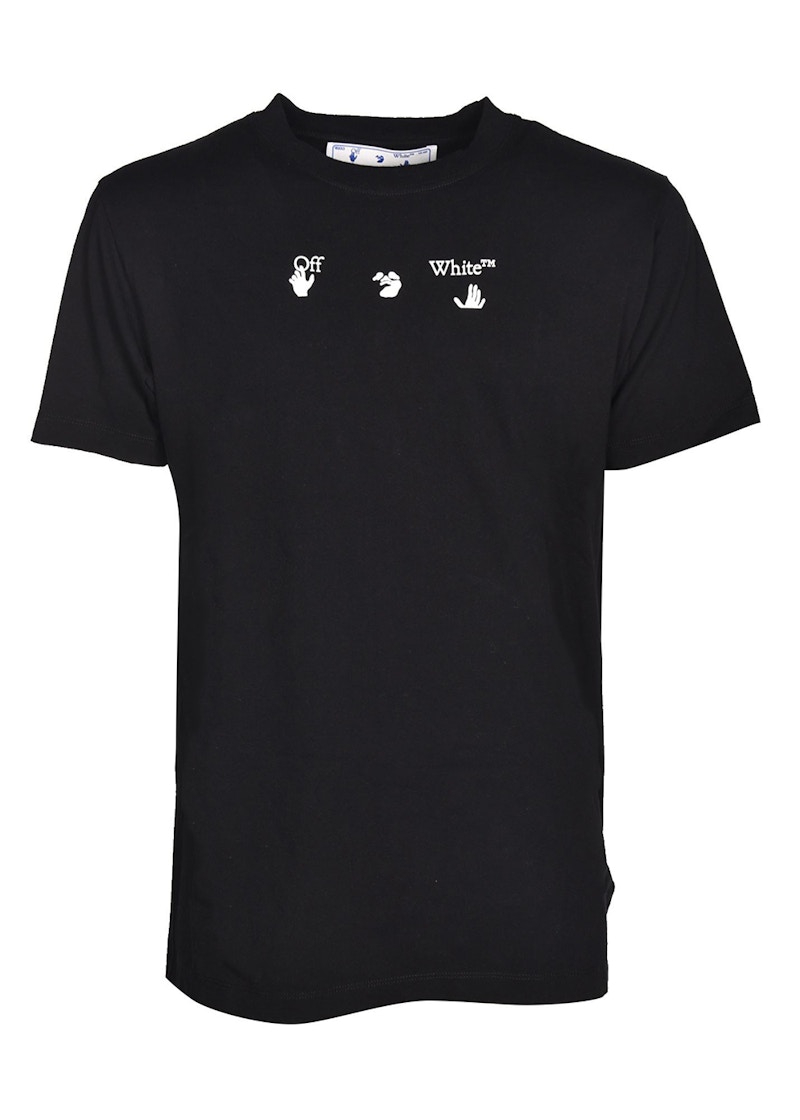 T-shirt Off-White Slim Fit Bolt Arrows T-Shirt Sort | OMAA027S21JER0121055