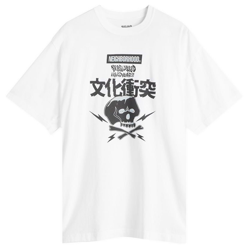 T-shirt Neighborhood Men's Rebel Dread Hardware T-Shirt Size Small Hvid | 242PCDRN-ST03S-WHT