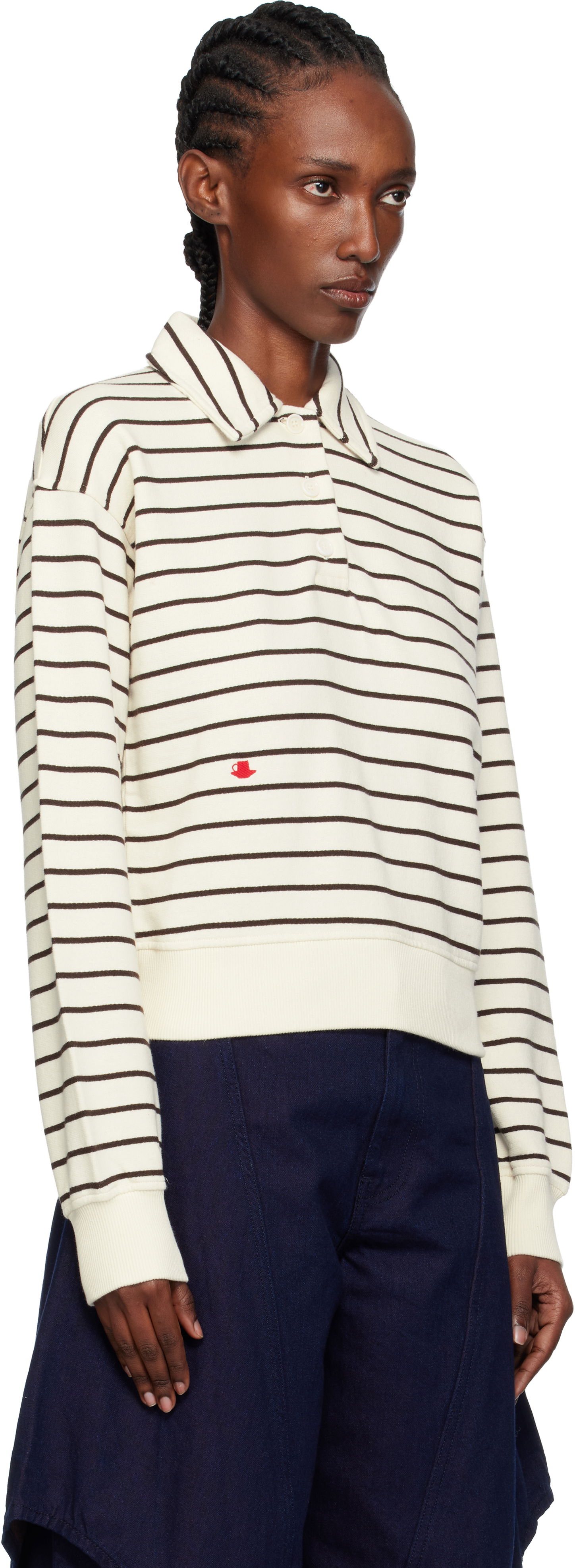 Polo skjorte JW Anderson JW Anderson Striped Polo Flerfarvet | JW0243-PG1857, 1