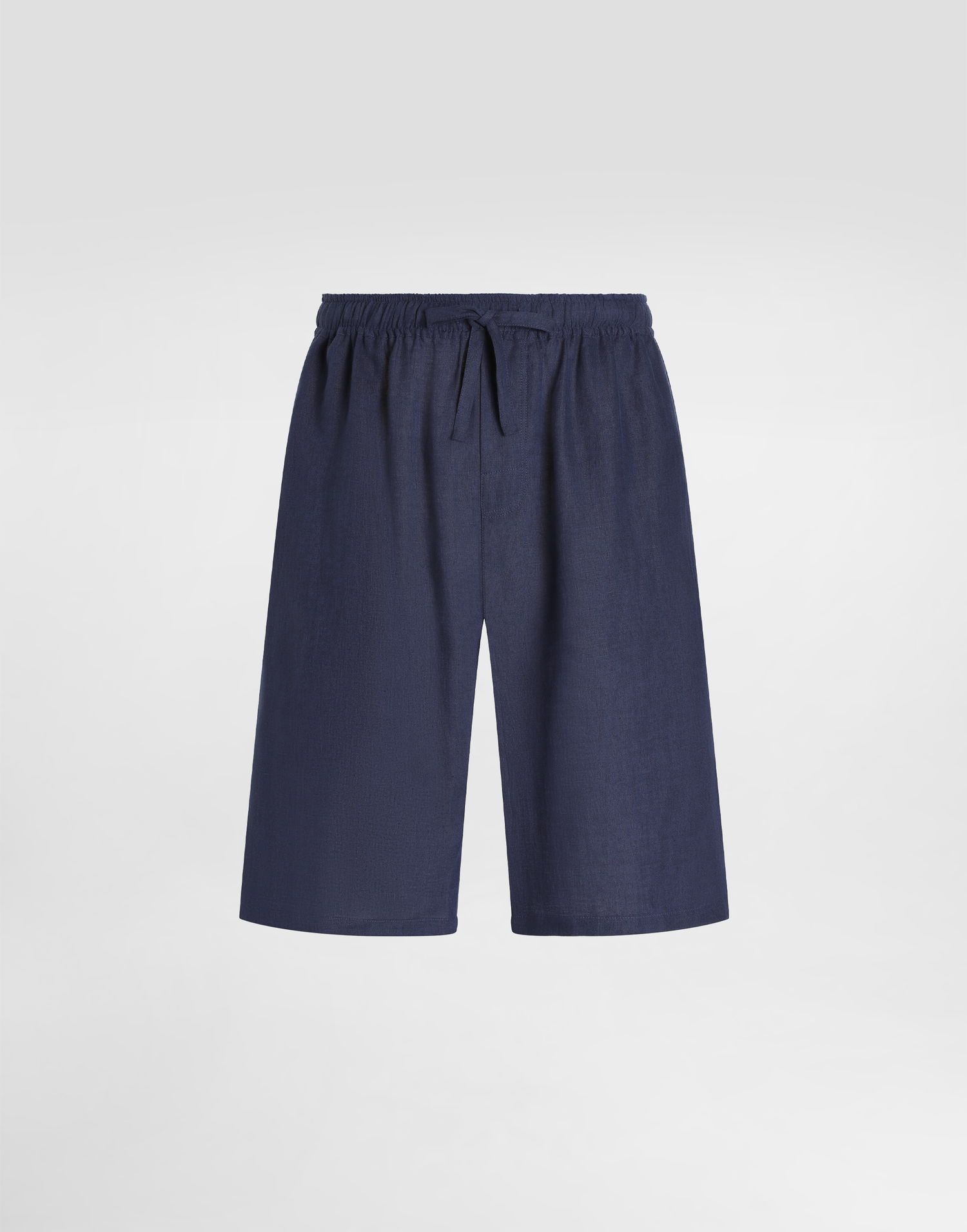 Shorts Dolce & Gabbana Dolce & Gabbana Linen Shorts with Drawstring Mørkeblå | GV37AZFU4LGB0665, 0