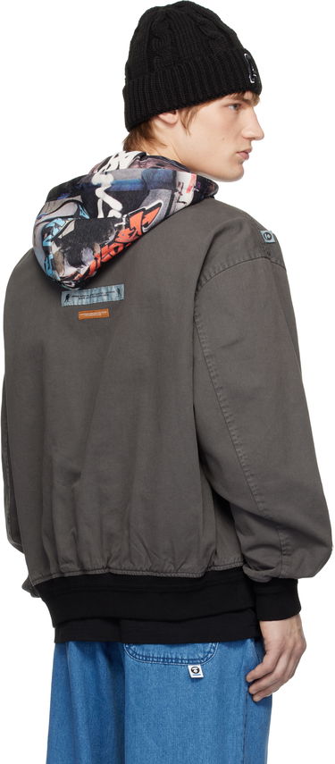 Bomberjakke AAPE by A Bathing Ape AAPE by A Bathing Ape Hoodie Jacket Grå | AAPLJM7675XXNBKL, 2