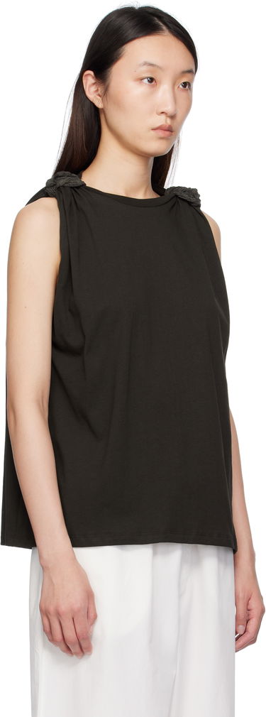 Tanktop Baserange Baserange Rodo Knotted Shoulder Tank Top Sort | TOROT-RC-SU25, 1