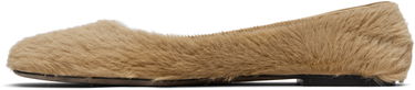 Tøj The Row The Row Square Toe Ballerina Flats Beige | F1598-L316, 2