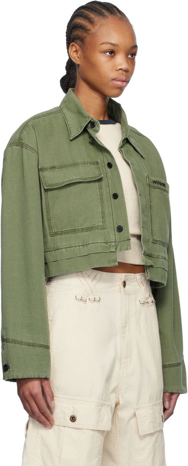 Jakke We11done We11done Cropped Work Jacket Grøn | WD-JK0-25-055-W-KK, 1
