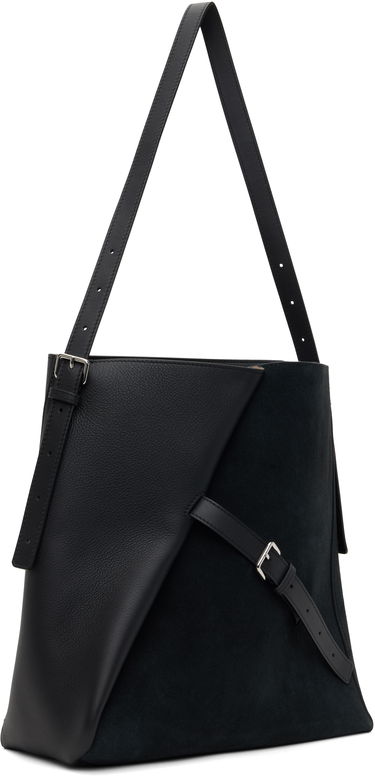 Skuldertaske Marni Marni Reverse Leather and Suede Tote Sort | SBMP0190U2 P8199, 1