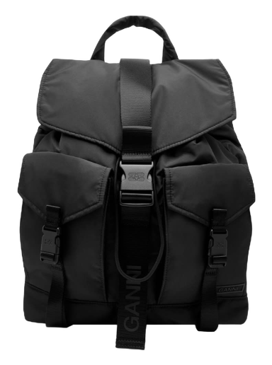 Rygsæk GANNI Recycled Tech Backpack Sort | A4755-099