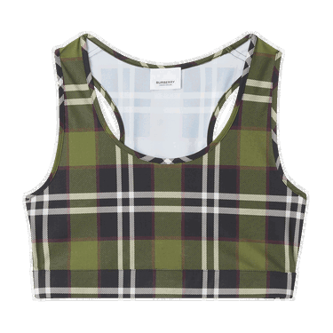 Crop top Burberry Vintage Check Crop Top Grøn | 8055846, 0