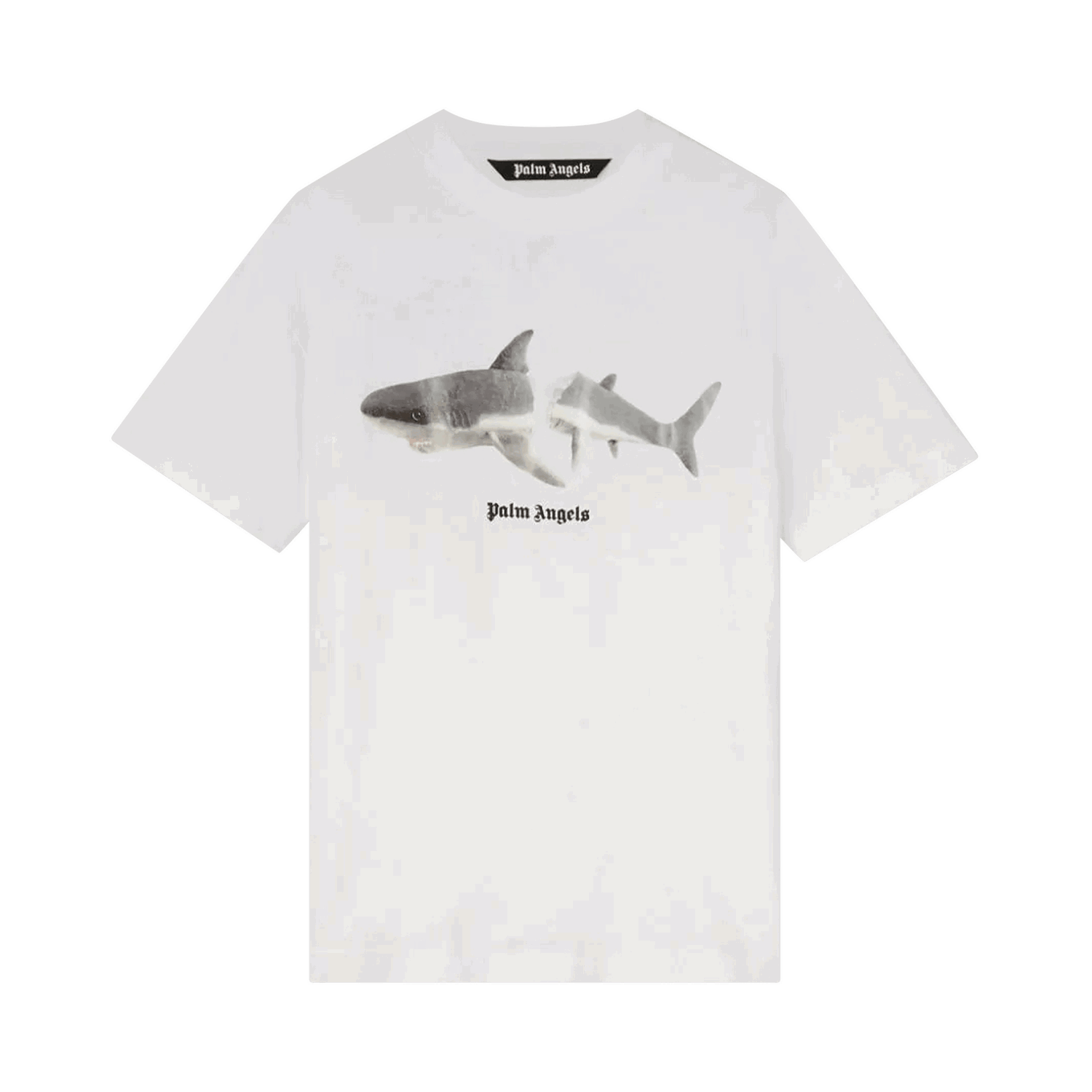 T-shirt Palm Angels Shark Classic Tee Hvid | PMAA001S22JER0110110, 0