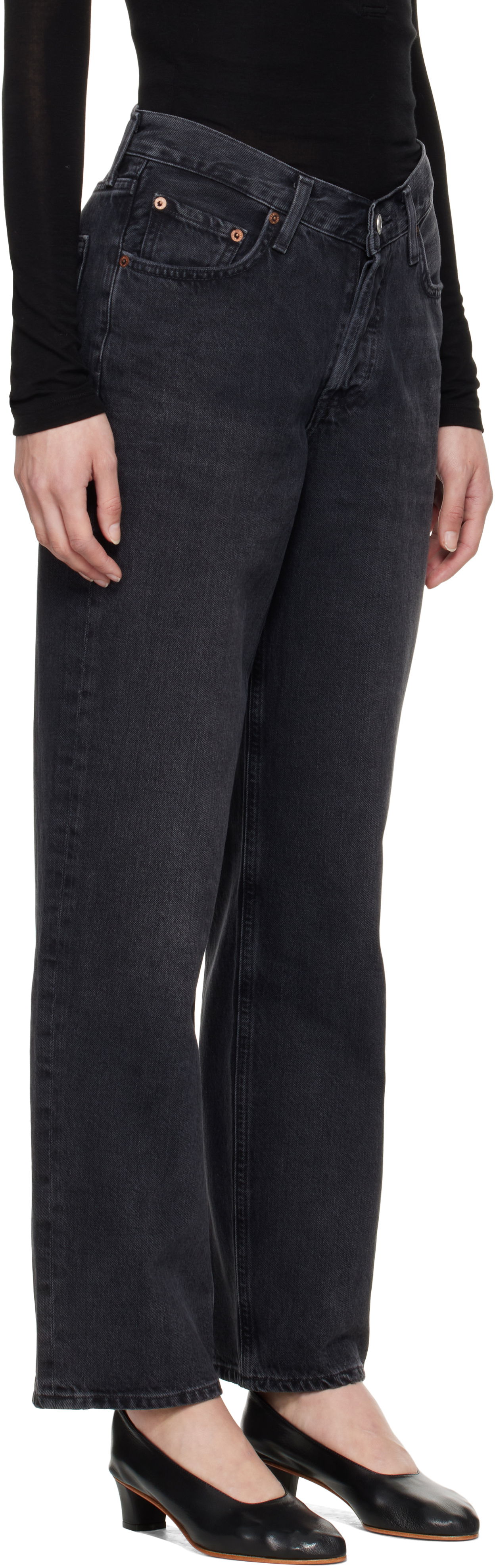 Jeans AGOLDE AGOLDE V-Waist Baggy Jeans Sort | A208-1157, 1