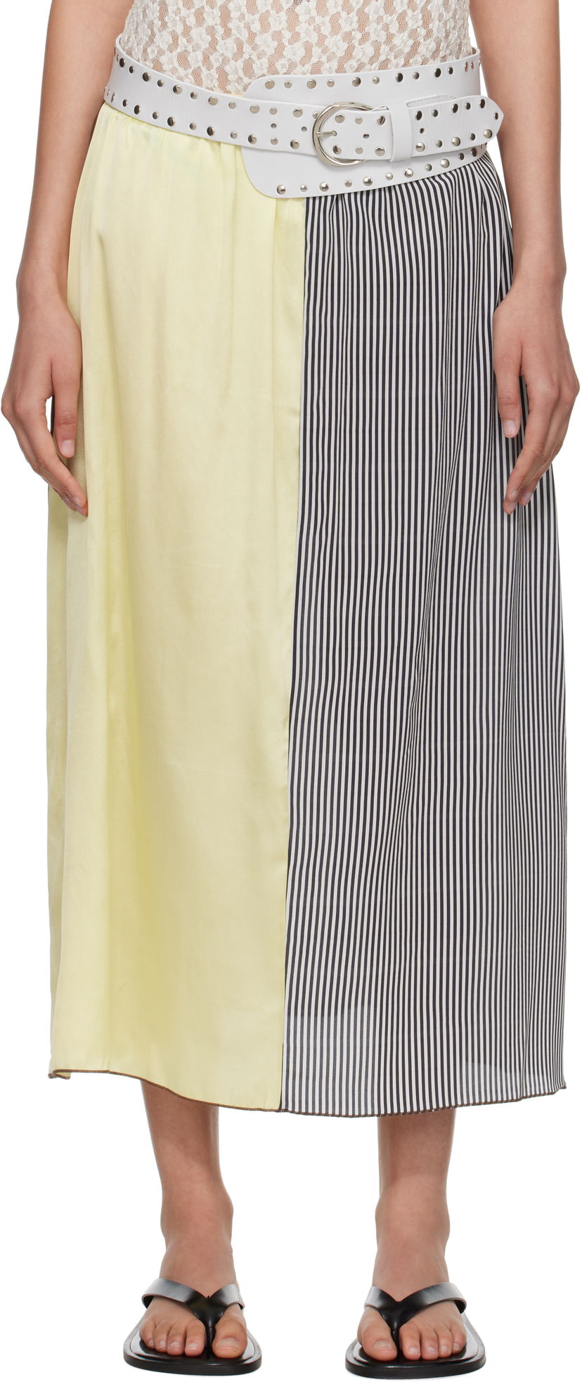Nederdel Baserange Baserange Vesa Two-Tone Midi Skirt Flerfarvet | Vesa Skirt