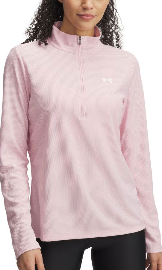 Sweatshirt Under Armour Tech Rib 1/2 Zip Pullover Lyserød | 1389857-647