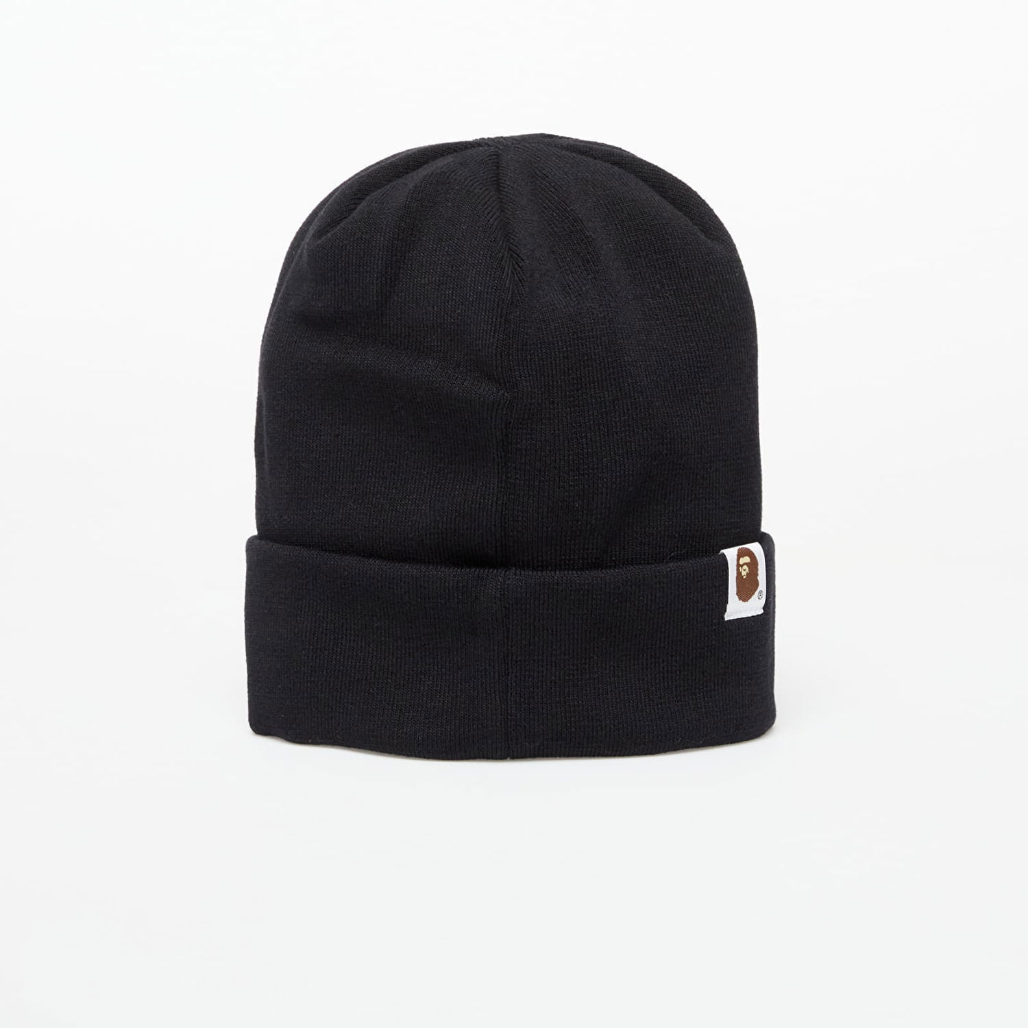 Beanie BAPE A BATHING APE One Point Ape Head Knit Cap Sort | 001HTL301006MBLK, 1