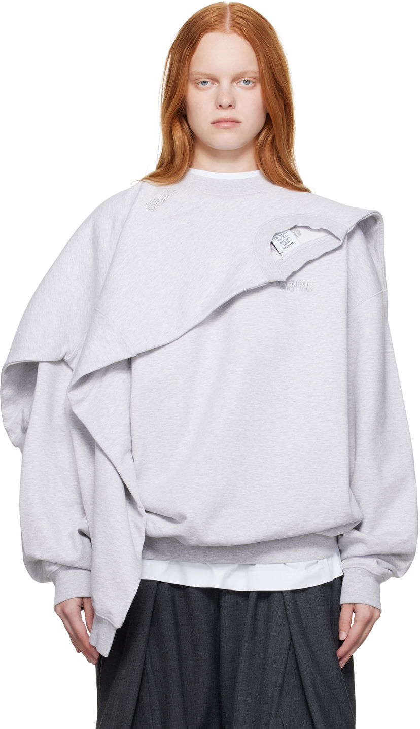 Sweatshirt VETEMENTS VETEMENTS Double Layered Sweatshirt Grå | UH76CW400G