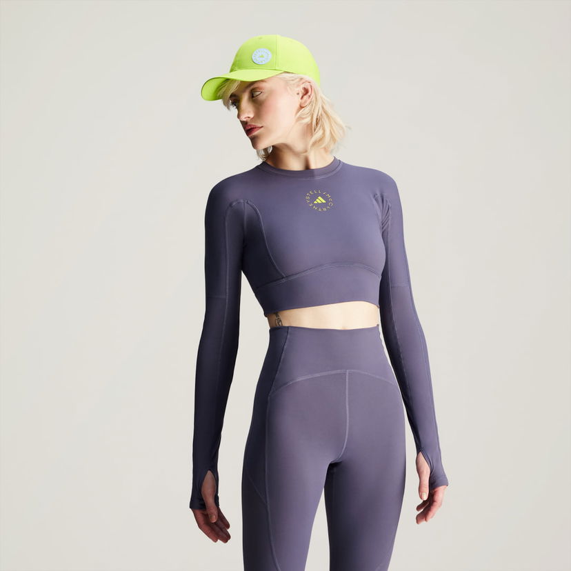 Crop top adidas Performance Long Sleeve Crop Top Lilla | IW6370