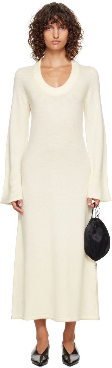 Kjole Loulou de Saison Loulou de Saison Ari Knit Maxi Dress Hvid | ARI, 0