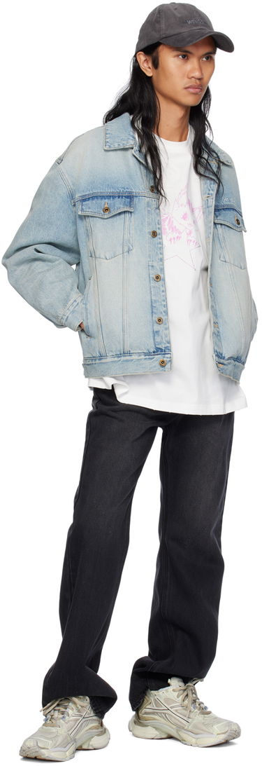 Jakke We11done Washed Denim Jacket Blå | WD-DJ2-24-345-M-SK, 3