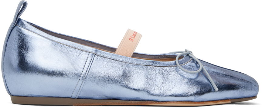 Skopleje Simone Rocha Simone Rocha Classic Logo Band Ballerina Flats Blå | RMP19 0777, 0